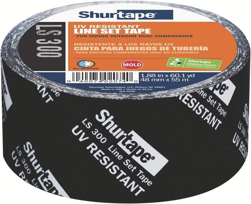 Shurtape LS 300 HVAC Line Set Tape, 55m Length x 48mm Width, Black (Pack of 1) - Image 3